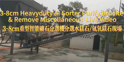 3-8cm heavy-duty ore sorting machine separete Brucite purify and remove the miscellaneou